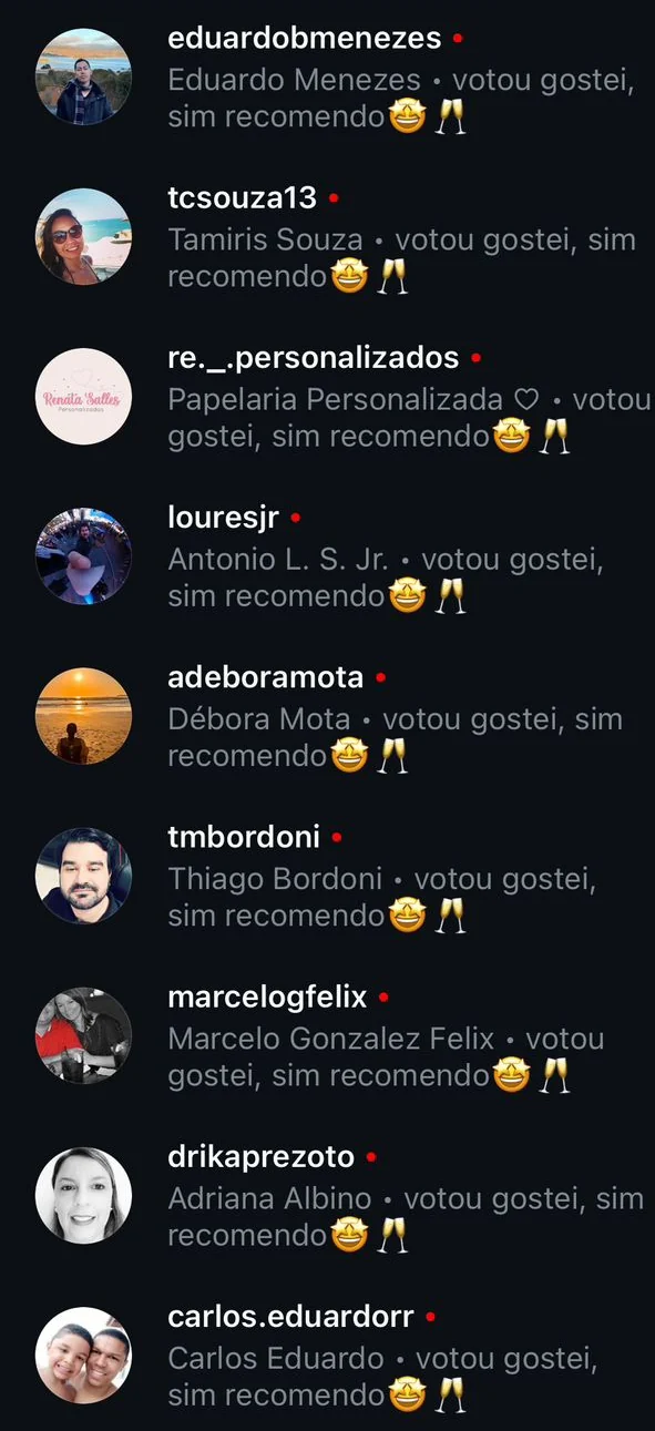 Registro 17 da área de depoimentos do site Thiago Mait