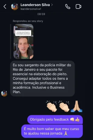 Registro 21 da área de depoimentos do site Thiago Mait