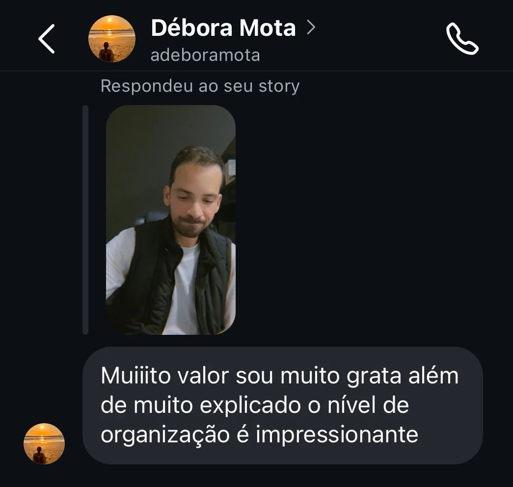 Registro 24 da área de depoimentos do site Thiago Mait